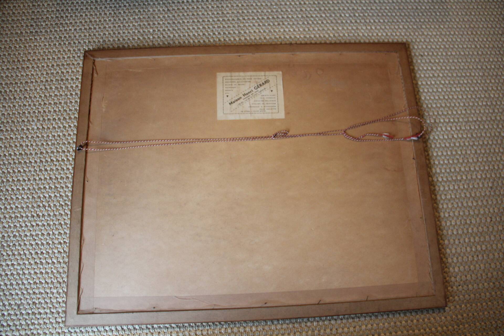 Engraving by Henry Bodart (1874-1940) under a glass frame