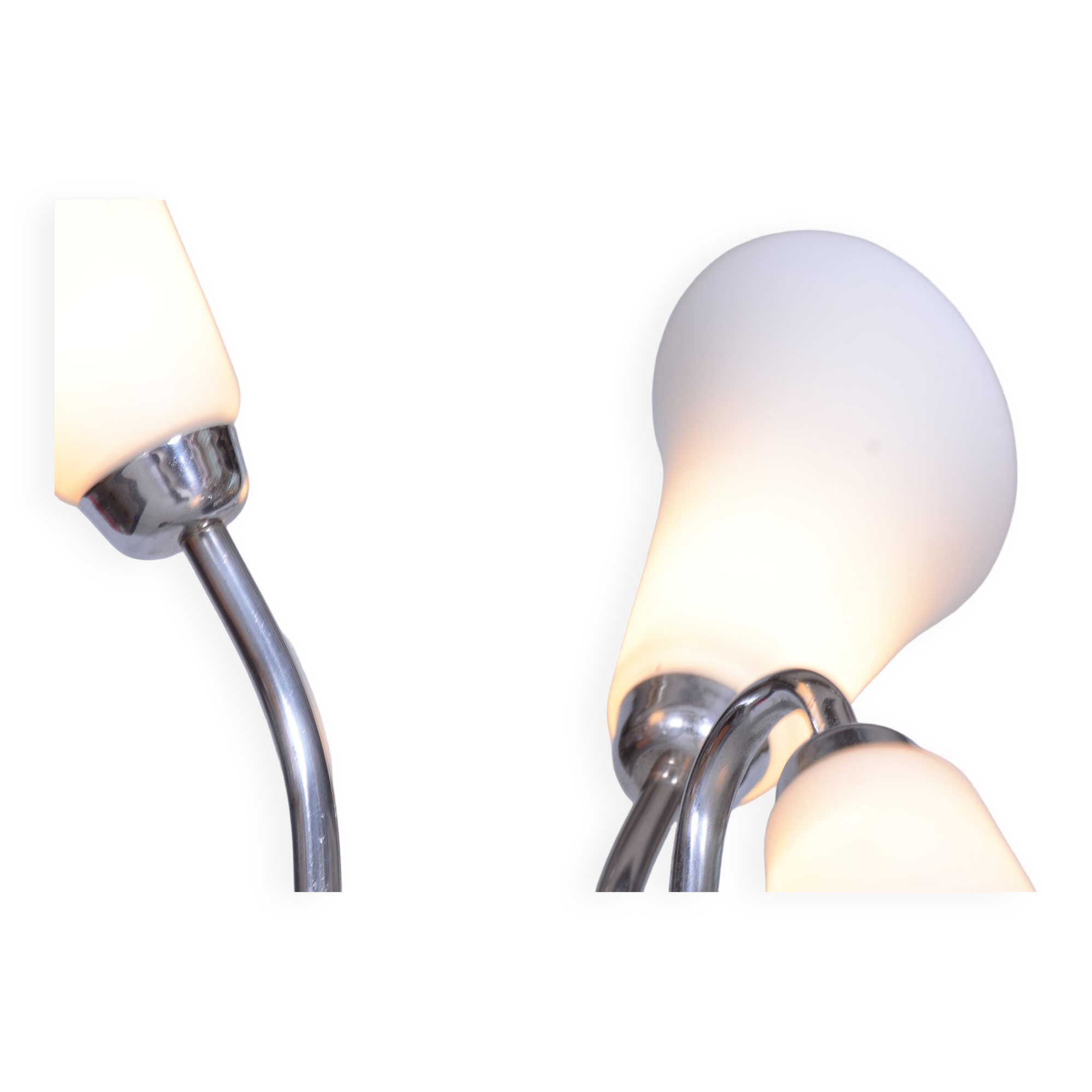 Restored ArtDeco Floor Lamp, Chrome-plated Steel, Czechia, 1930s