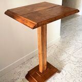 Vintage solid oak saddle plant holder