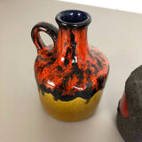 Set of 3 Original 1970 Ceramic Studio Pottery Vase by Marei Ceramics, Germany