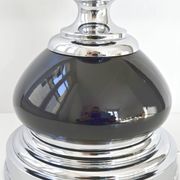 Vintage ceramic & steel lamp 1970