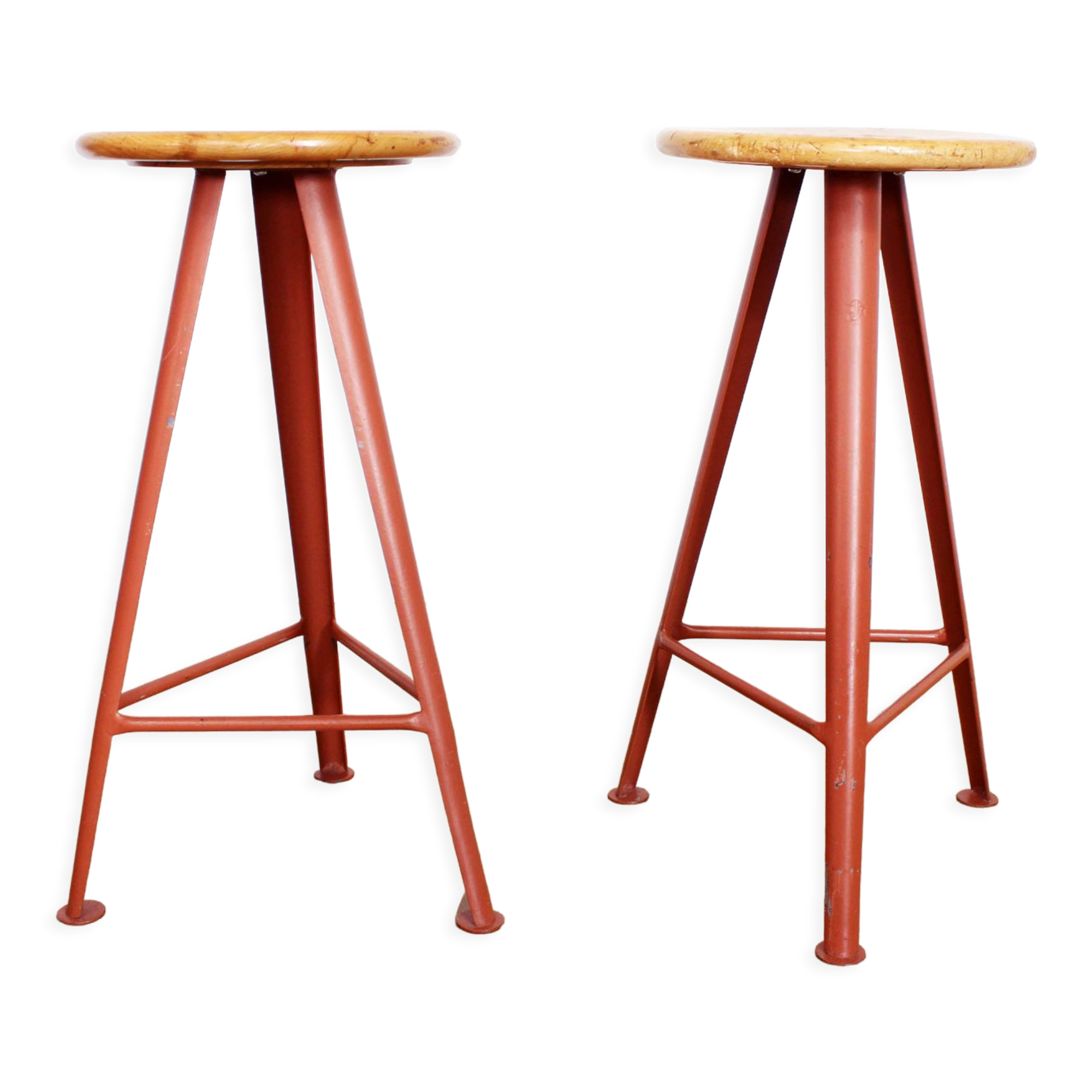 Pair of industrial stools