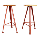 Pair of industrial stools