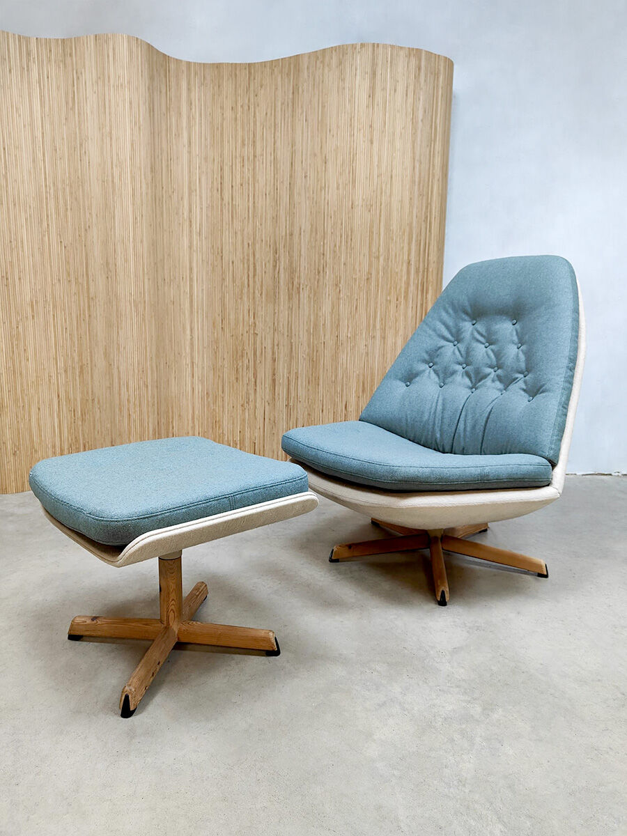 Swivel lounge chair Danish design Madsen & Schübel
