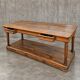 Antique French draper's table / 2 x drawers / Pinewood / 1900s