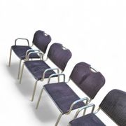 4 x black upholstery Castiglietta dining chairs by Castiglioni for Zanotta / Italy 1960s