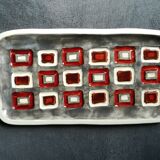 Empty ceramic pocket, circa 1950, signed.