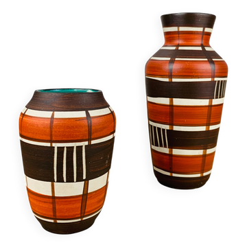 Pair of vintage West Germany vases, ceramic