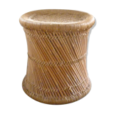 Stool in rattan and rope, 60 years