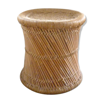 Stool in rattan and rope, 60 years
