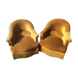 Pair of toad armchairs