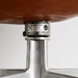 Early Danish "Egg Chair" in Brown Cognac Leather by Arne Jacobsen, 1960s