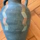 Turquoise terracotta jar