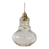 Vintage clear glass globe pendant light