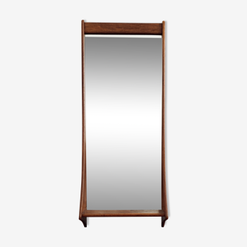 Mirror teak shelf by Pedersen & Hansen 44x117cm