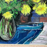 Painting vase of chrysanthemums