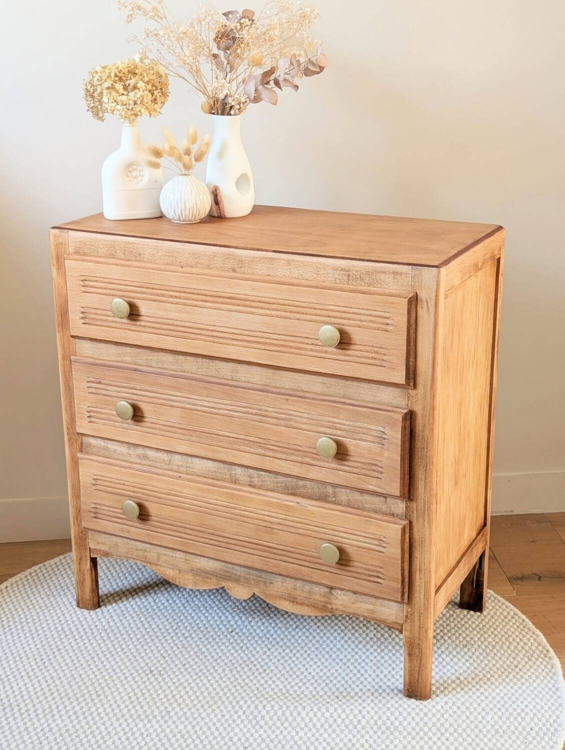 Renovated vintage 1950s chest of drawers.