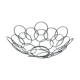 Fruit cut basket made of metal wire, ball feet