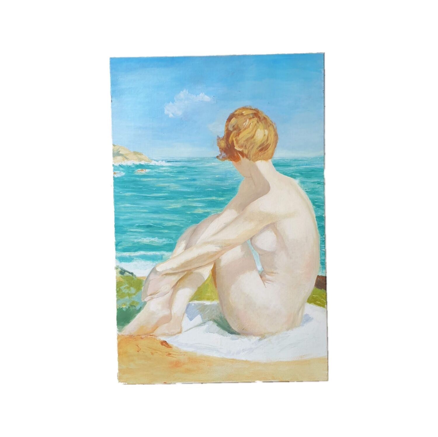 Oil painting on canvas/nude/seascape