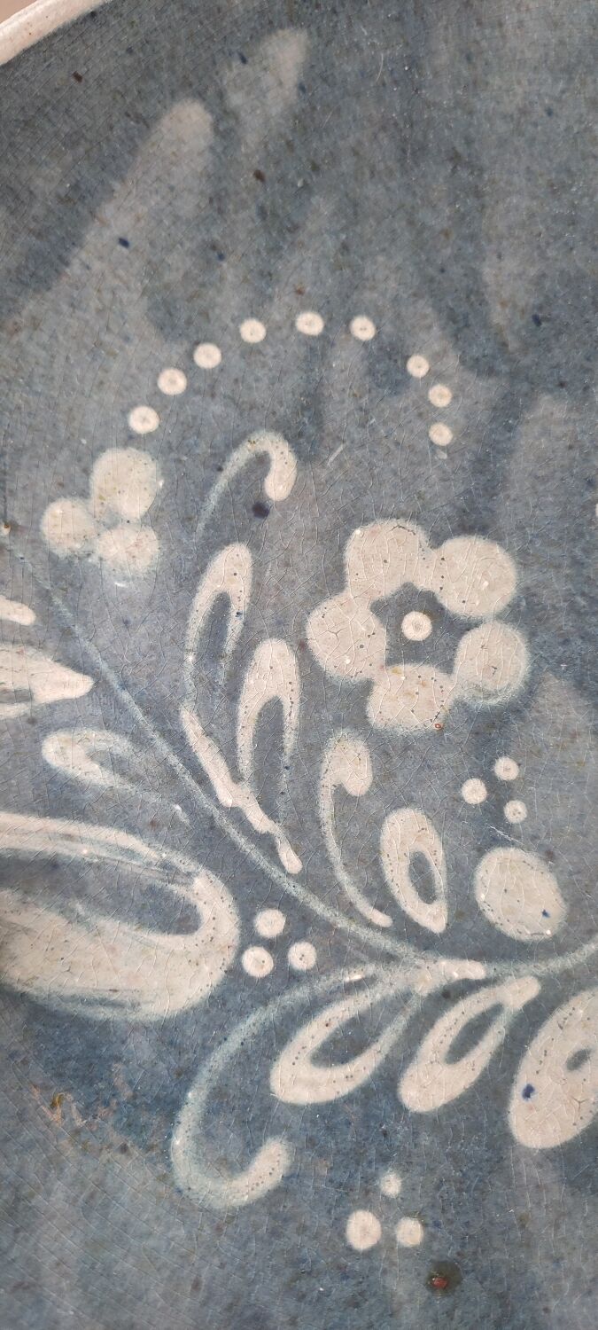 Large stoneware plate from Alsace Vincent Pirard Soufflenheim