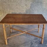 Vintage rattan table