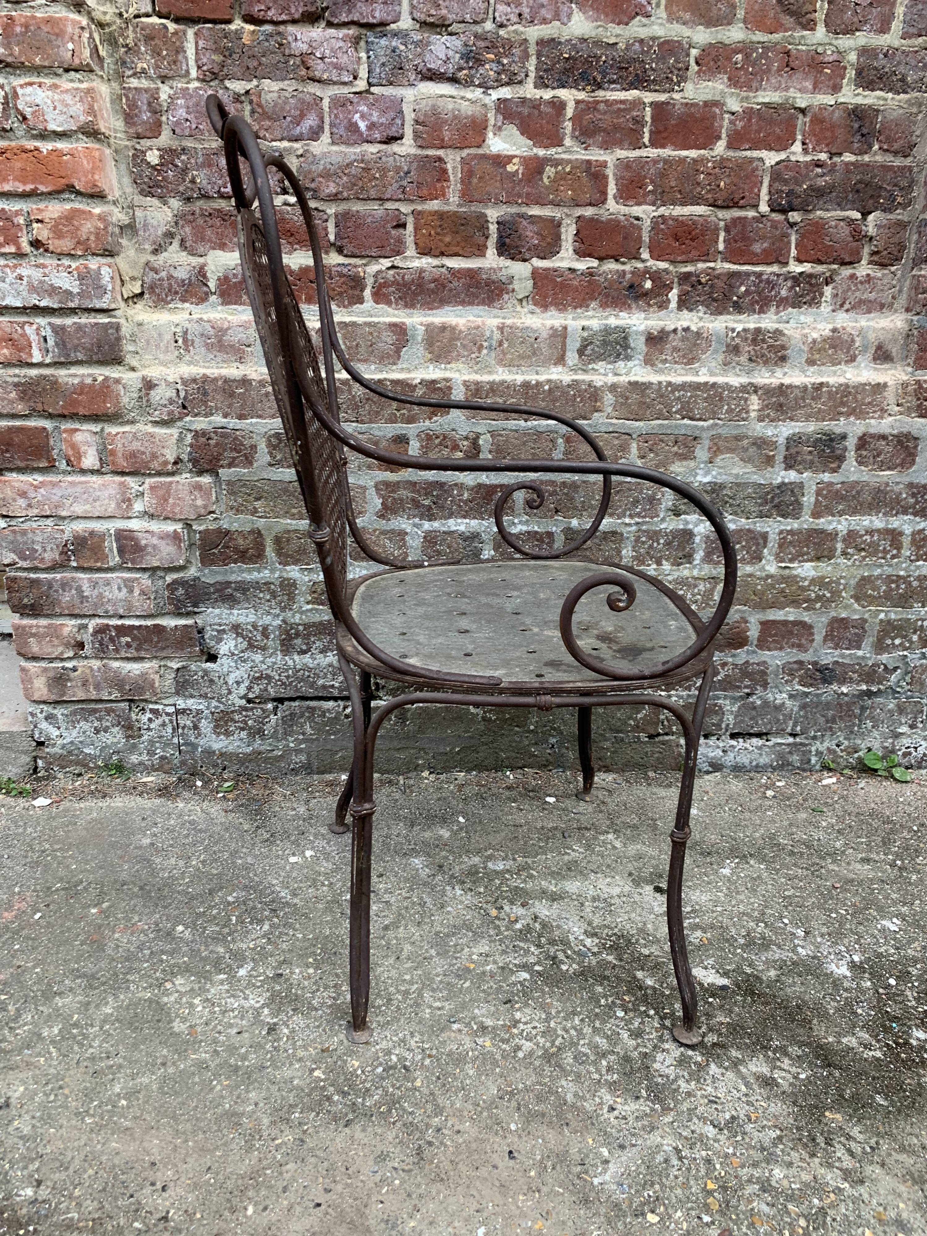 Ancient garden chair Napoleon III circa 1880