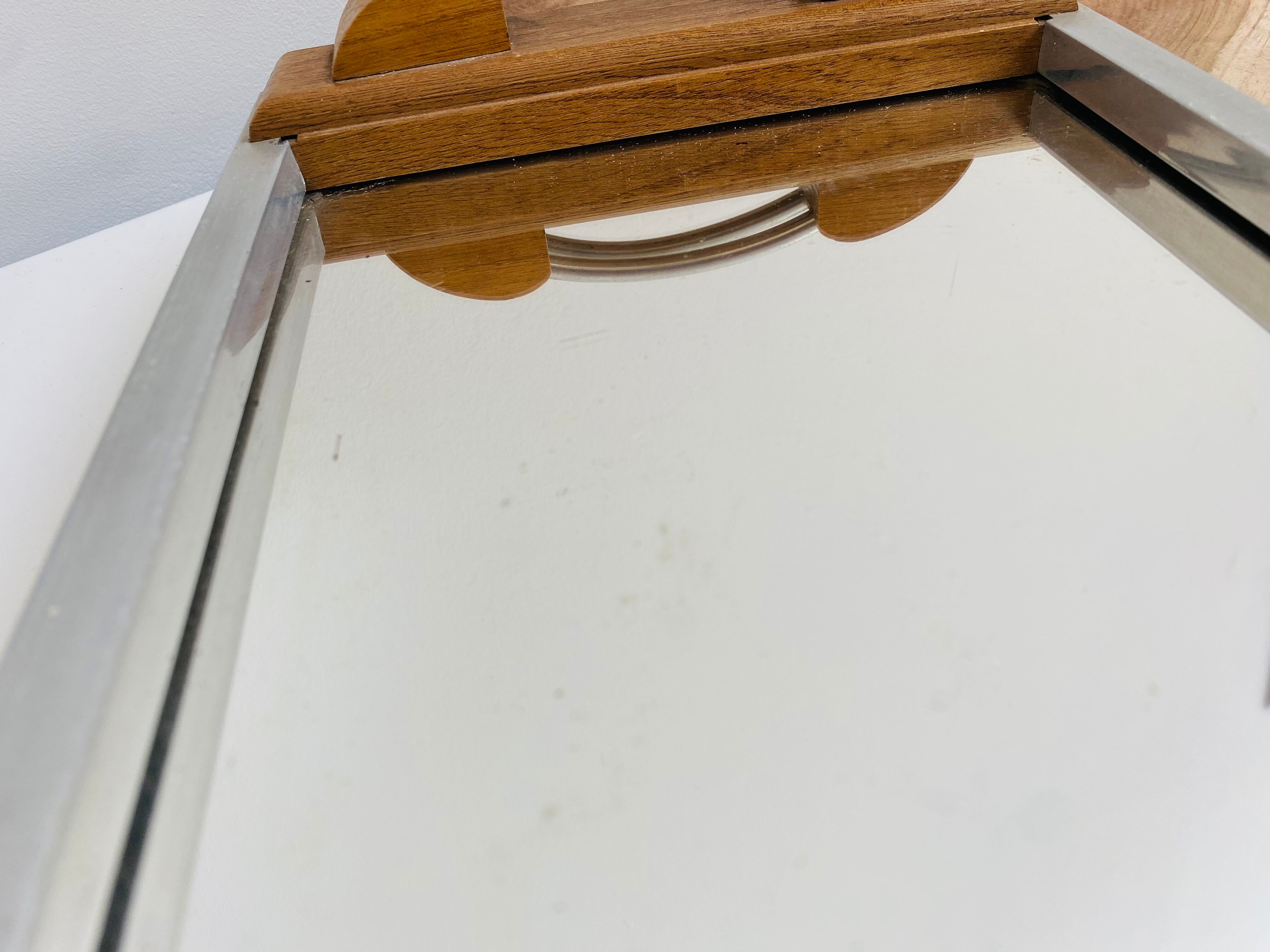 Plateau miroir art déco