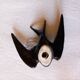 Vintage ceramic swallow wall decoration