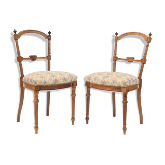 Pair of walnut chairs