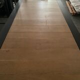 Table with Fermob bench in natural wood and iron