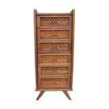 Chiffonnier in rattan foot compass 50