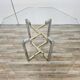 Regency Table in Chromed Metal and Brass with Hexagonal Glass Top