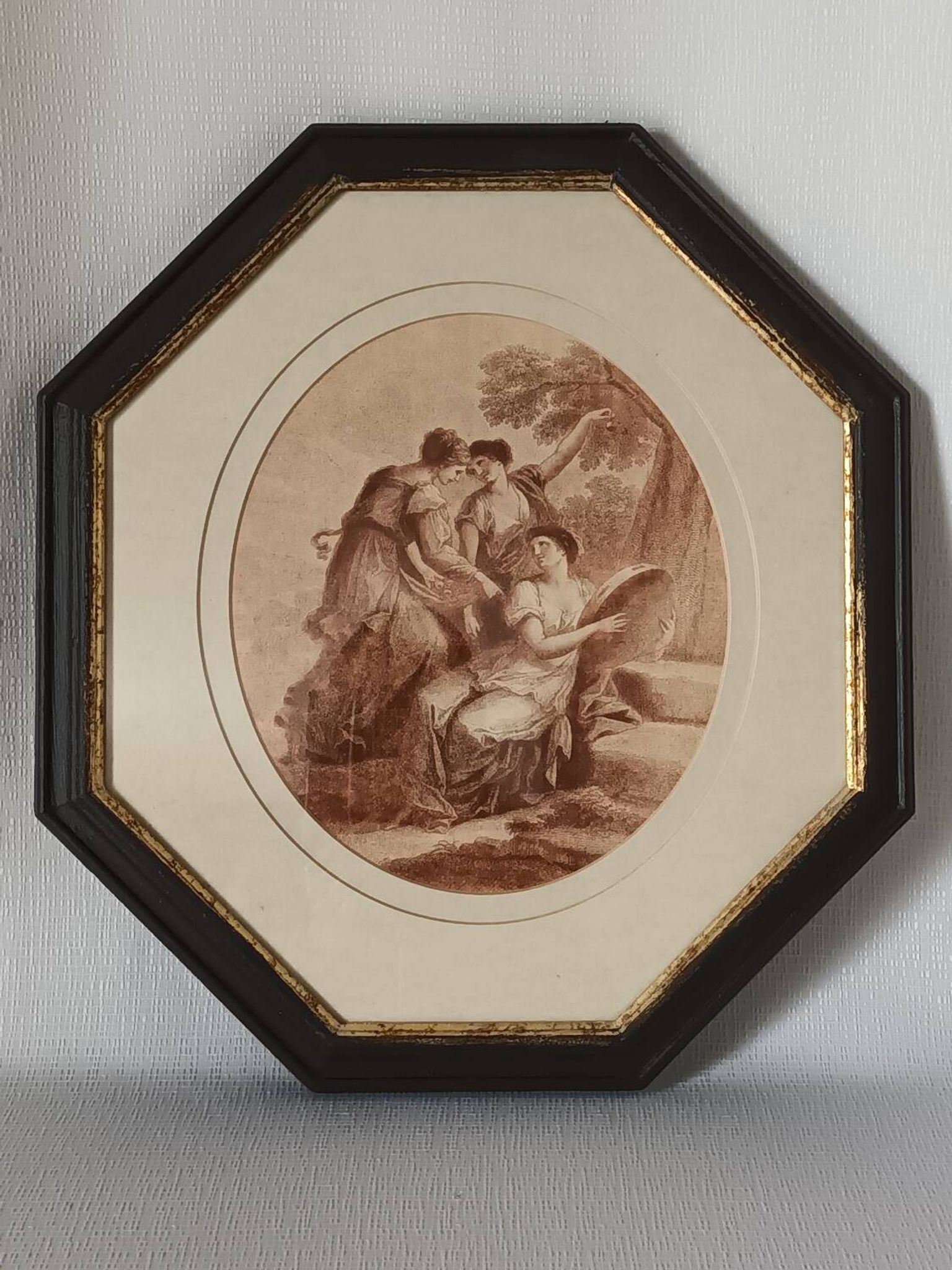 Tableau Reproduction à la sanguine vintage