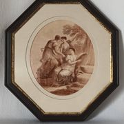 Tableau Reproduction à la sanguine vintage