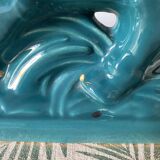 Turquoise and gold art deco ceramic elephants