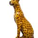 Italian Ceramic Monumental Cheetah Big Cat Statue 1970s