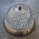 Mid-century crystal ceiling lamp with aluminium base 1960s