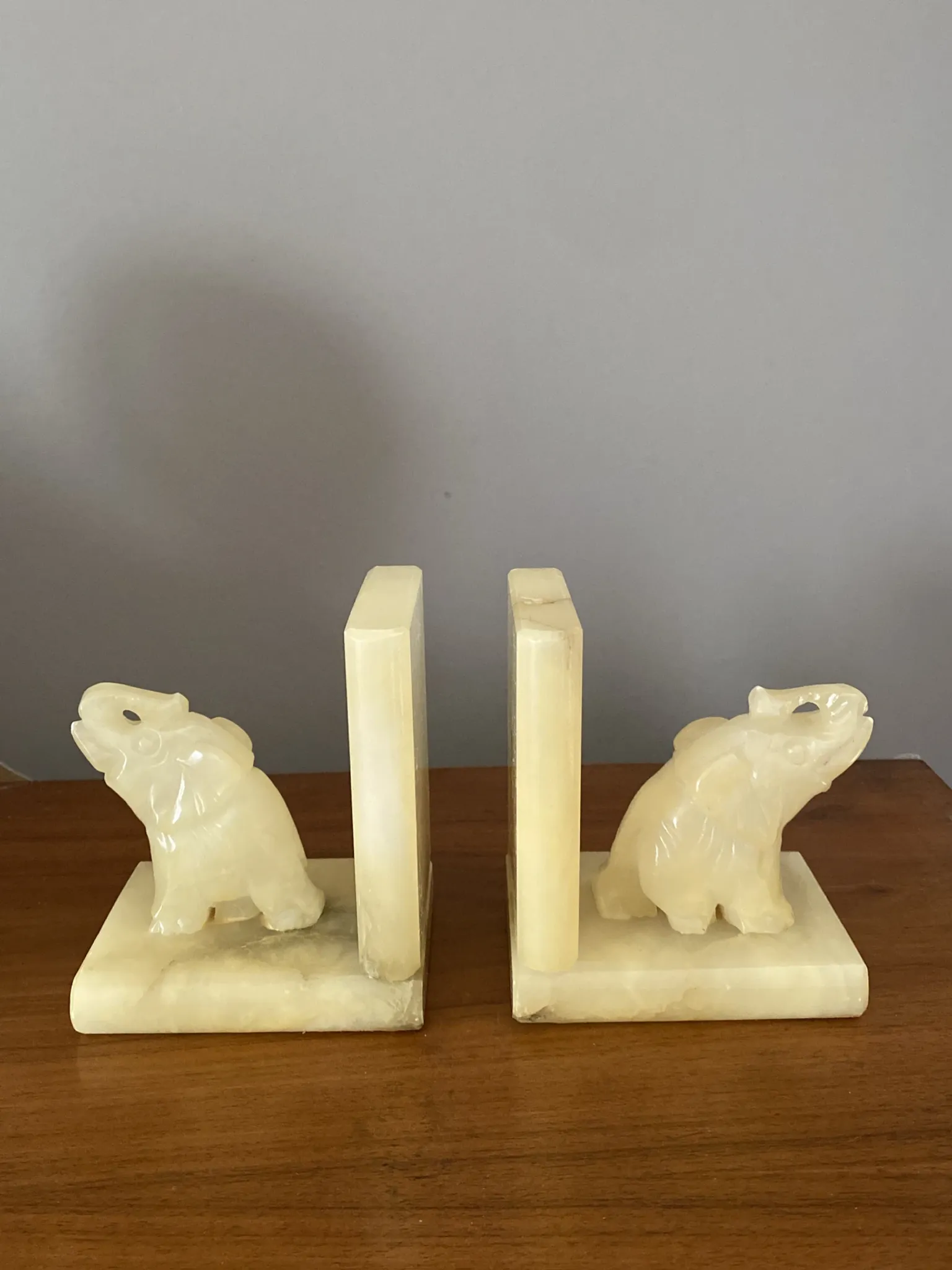 Paire de serres livres éléphants 