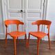 Chaises design orange