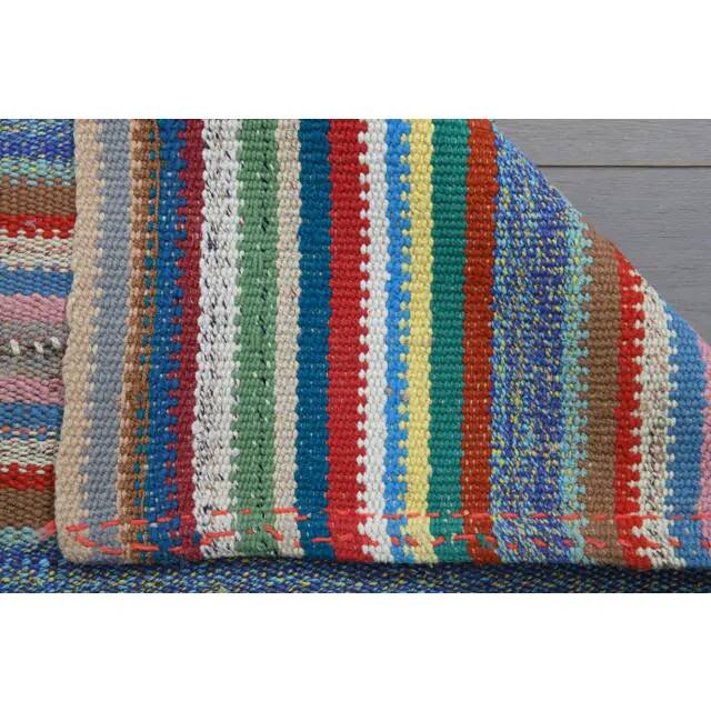 Vintage Turkish Oushak Handmade Wool & Cotton Pink Runner Rug 77x224