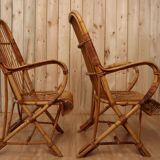 Pair Rattan Armchairs