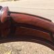 lot of 4 chairs Castle Chippendale, Louis XV late 1800s red velvet