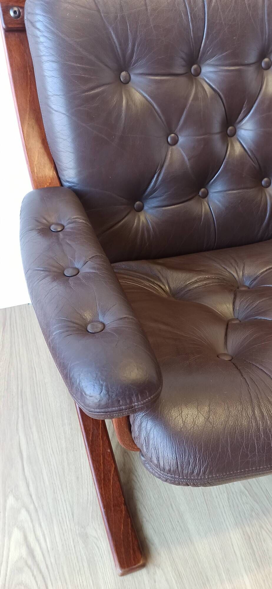 Norwegian Easy Chairs in Leather by Jon Hjortdal, Velledalen. Set of 2.