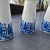 4 vintage Dutch vases for hyacinths