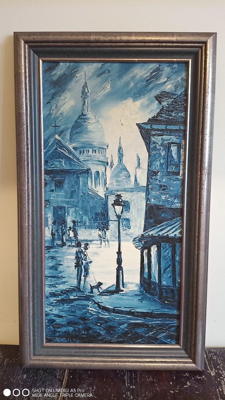 Huile sur toile signée benoit-gebelin (1913 - ? ) paris la nuit datée 1965