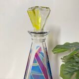 Carafe multicolore en forme de pyramide de Murano - 1980