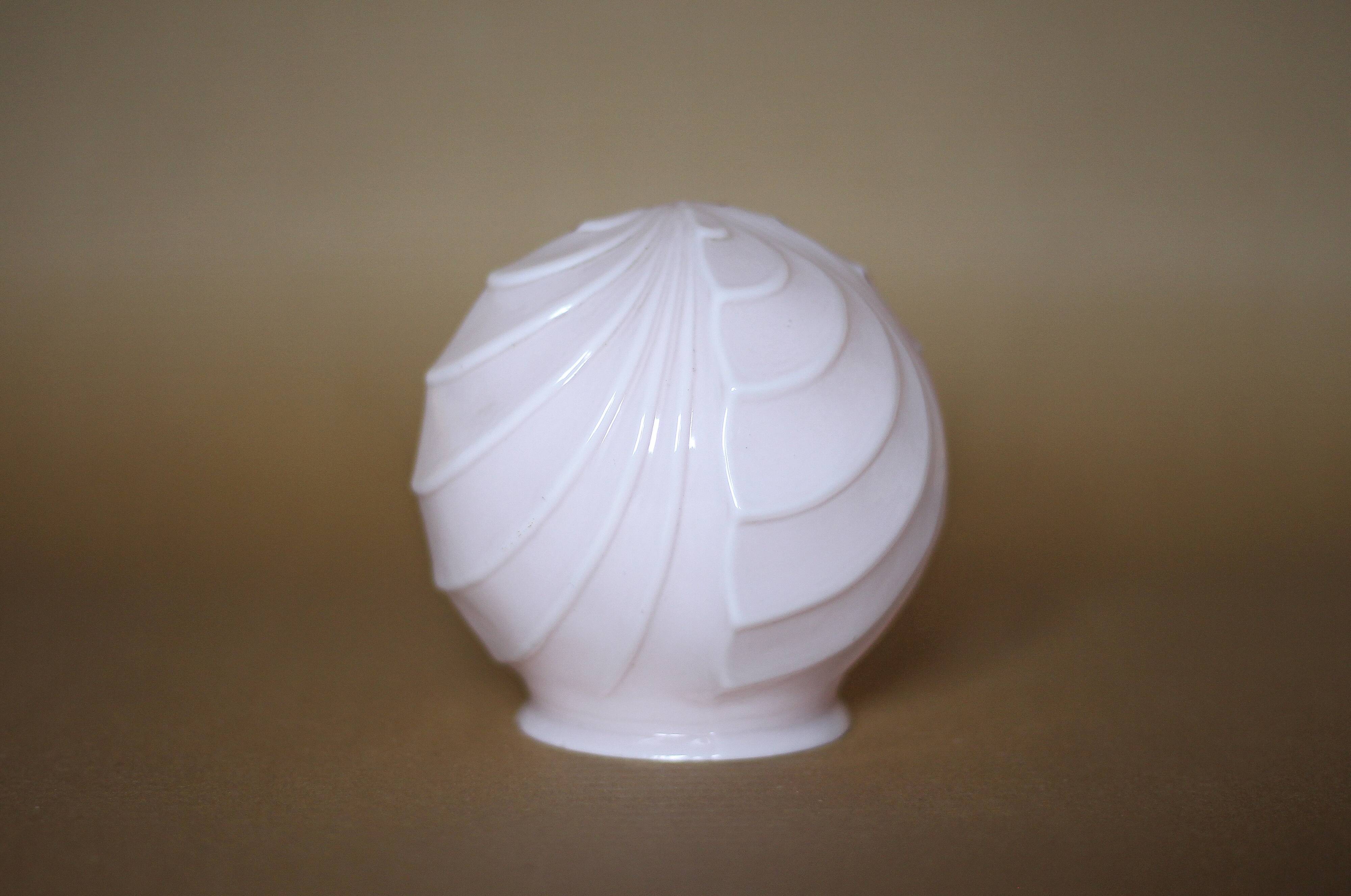 Vintage globe, small opaline globe, pink opaline glass lampshade, ball light, ceiling light