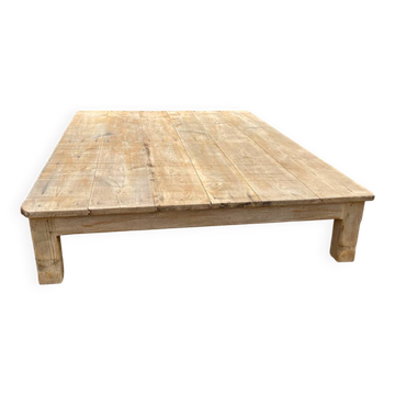 Natural wood coffee table