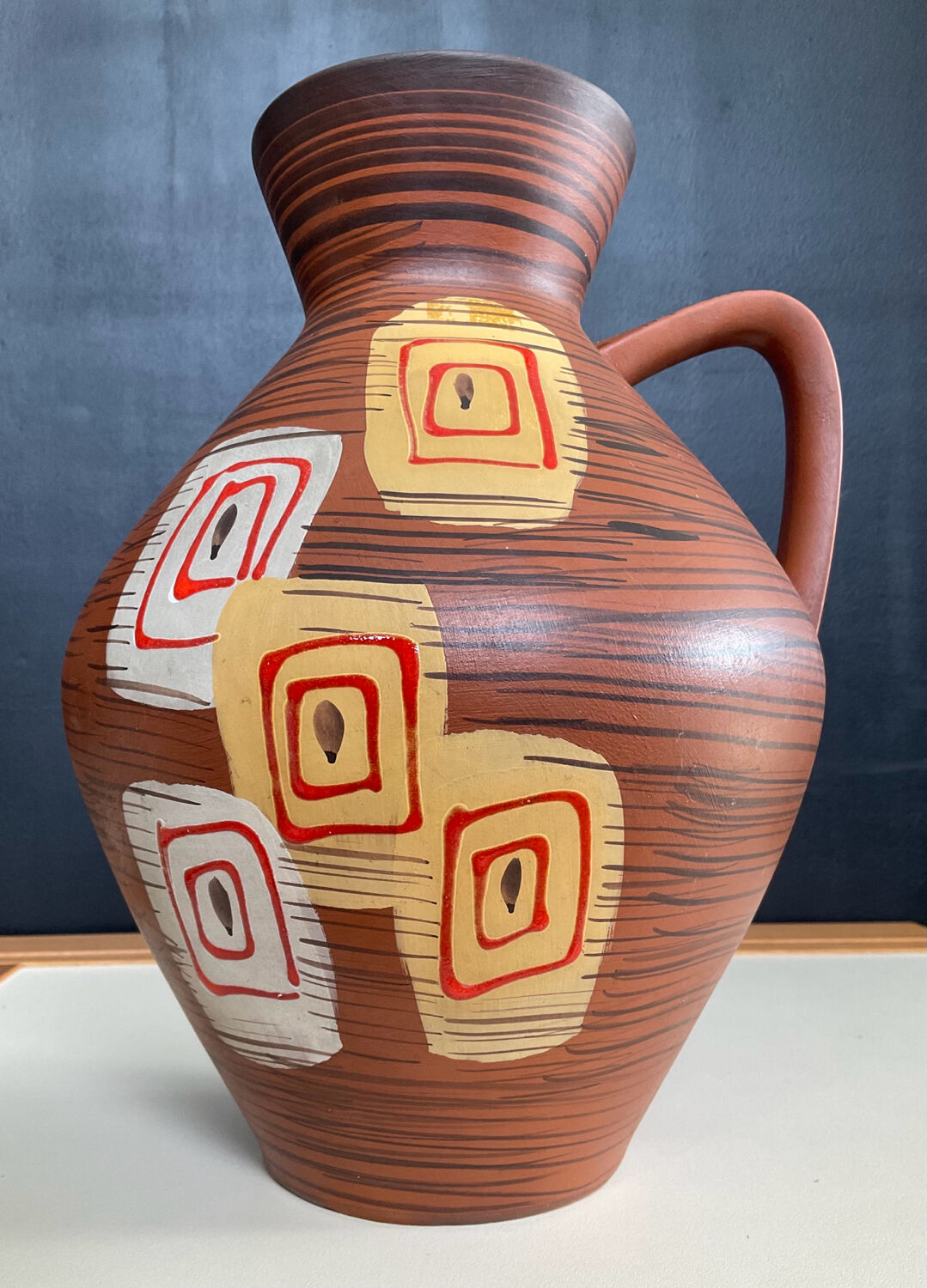 Vintage ceramic vase West Germany 1970s