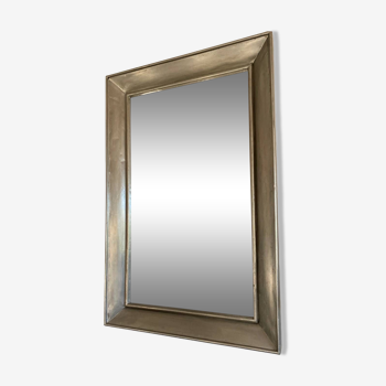 Large patinated mirror 90.5 x 141 cm